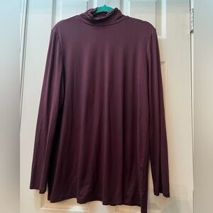 Lane Bryant Burgundy Long Sleeve Blouse